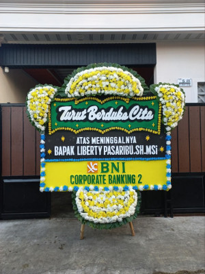 Papan Bunga Duka di Meruya Selatan