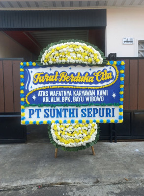 Papan Bunga Duka di Meruya Selatan