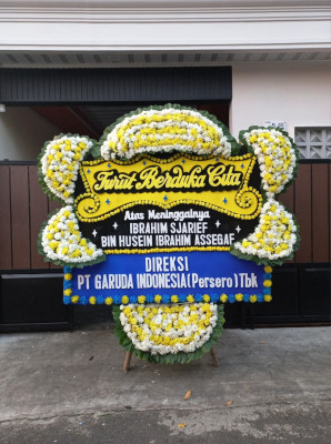 Papan Bunga Duka di Meruya Selatan