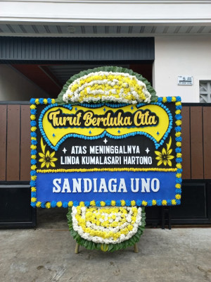 Papan Bunga Duka di Meruya Selatan